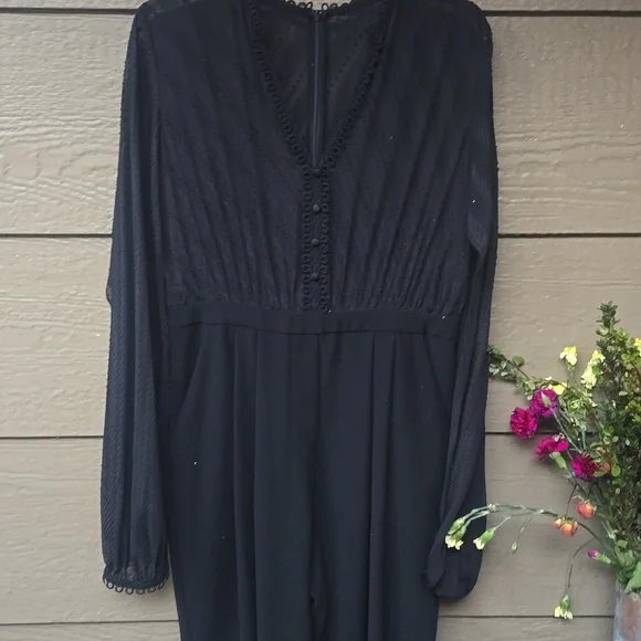 Three Floor Black Jumpsuit L 10 - Picture 10 of 16
